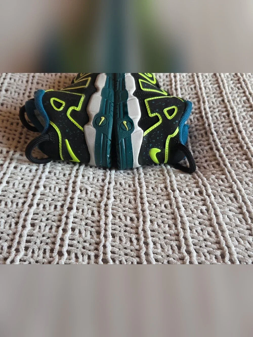Nike (TD) Nike Air More Uptempo 'Black Volt Geode Teal' BABY'S Size 6c